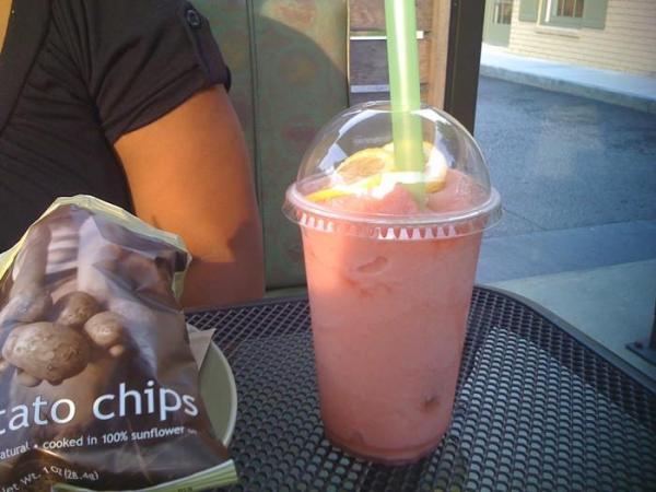 Panera's Frozen Strawberry Lemonade are the bomb