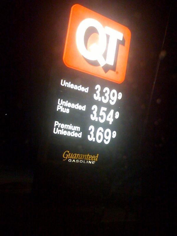 Last year gas prices in ATL.