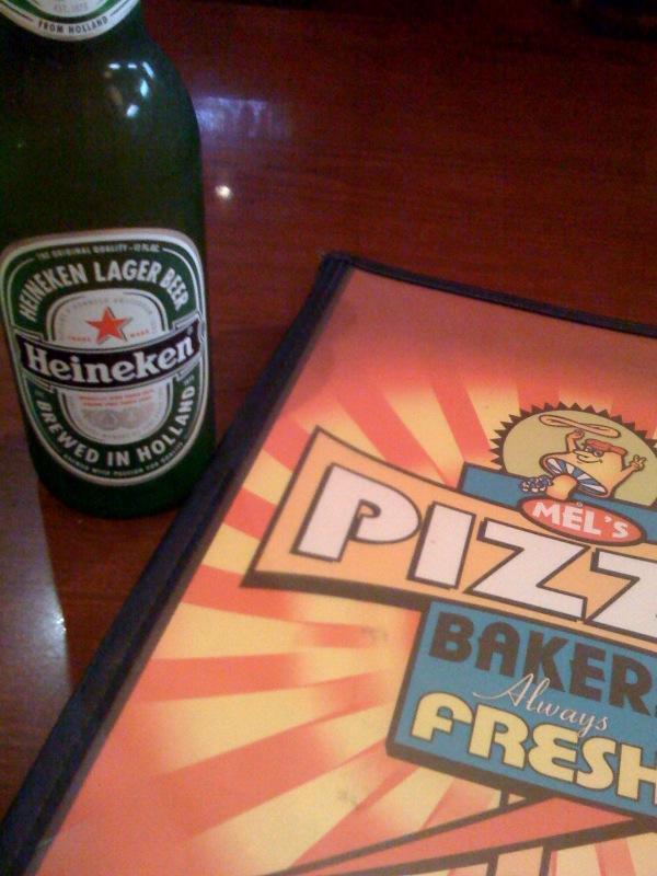 Heineken and Calzones at Mellow Mushroom