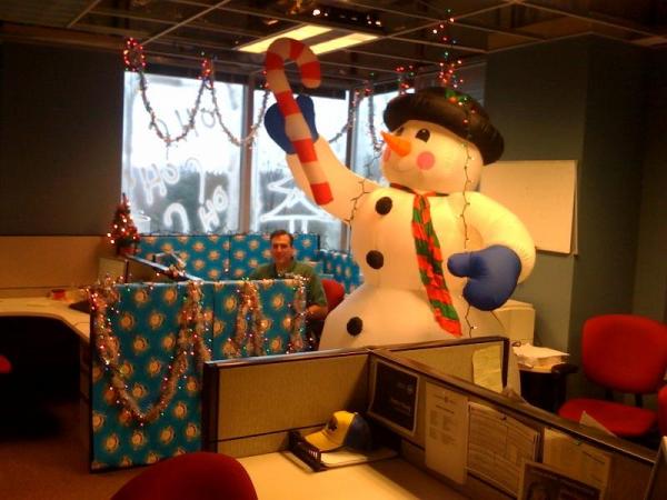 Today is decorate your cubicle day at the job, as you can see it's very serious around here, Congrats Drew.