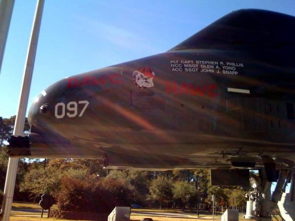 Pic of a A-10 at the old Myrtle Beach Air Force Base. Guess the pilot was a Ga. Fan